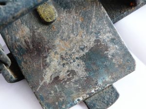SOLD - Roberts Gin Trap patent 395462 51 S Lewis and co. chain with stake present Dogless (7066)