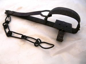 SOLD 4" Round Gin Trap (7159)