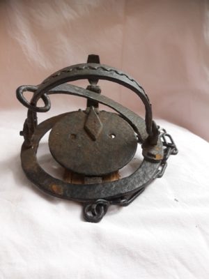 SOLD 4.5 inch round S. Griffiths I.X.L pole trap (4037)